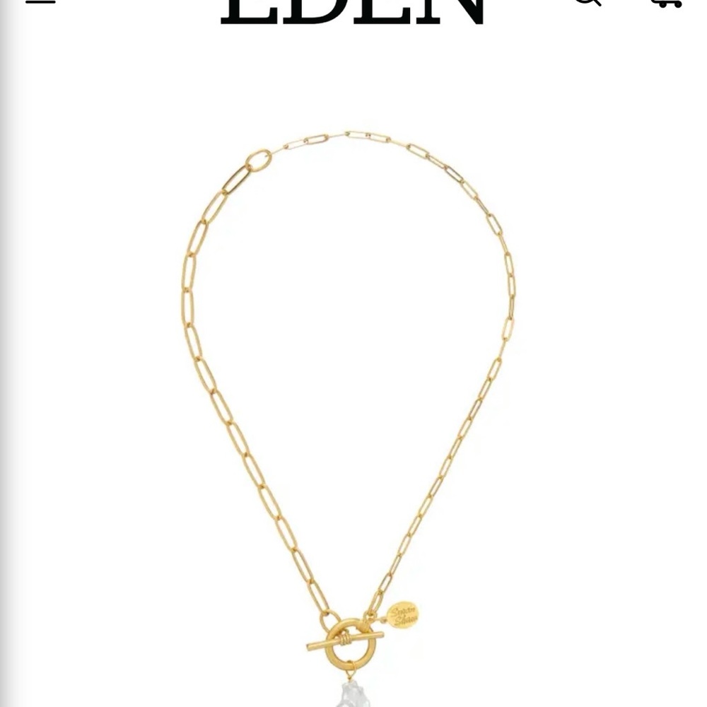 Eden Paperclip Baroque Pearl Toggle Necklace 
NWT Retail $94.00 - Picture 5 of 6